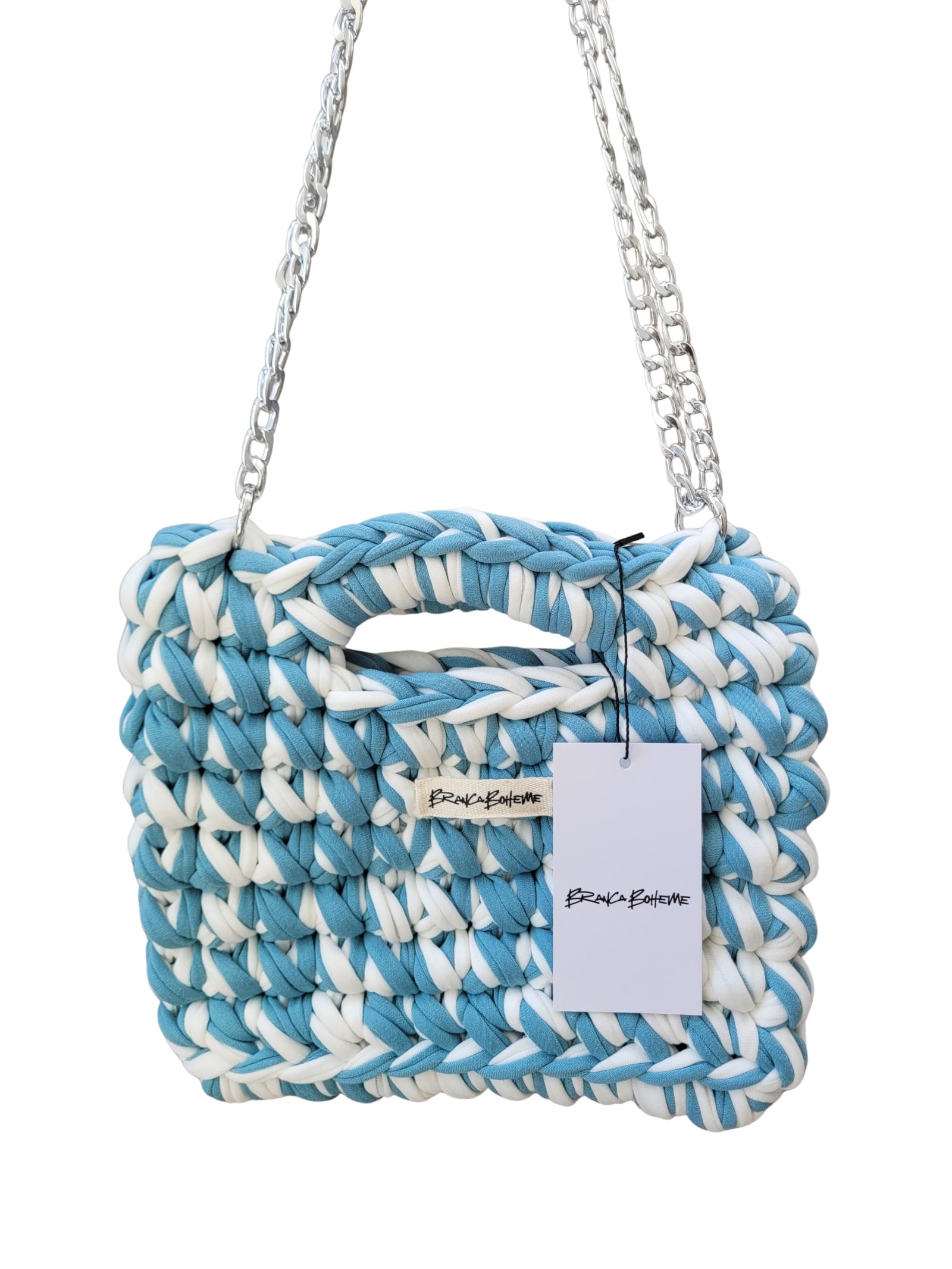 Clutch Muse Colors Azul Celeste & Off White