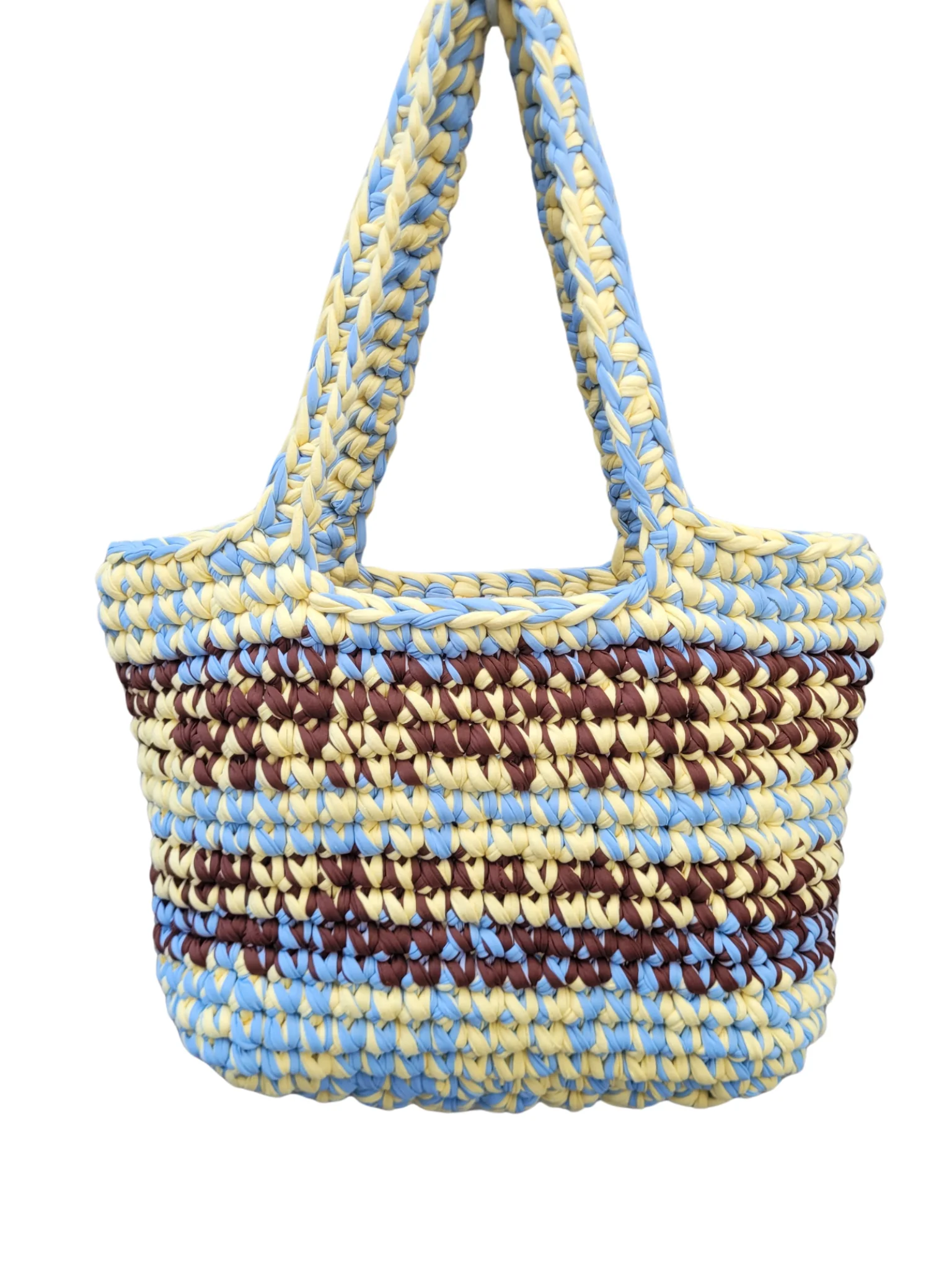 Summer Bag - Amarelo, Azul e Marrom (Alça de Ombro)